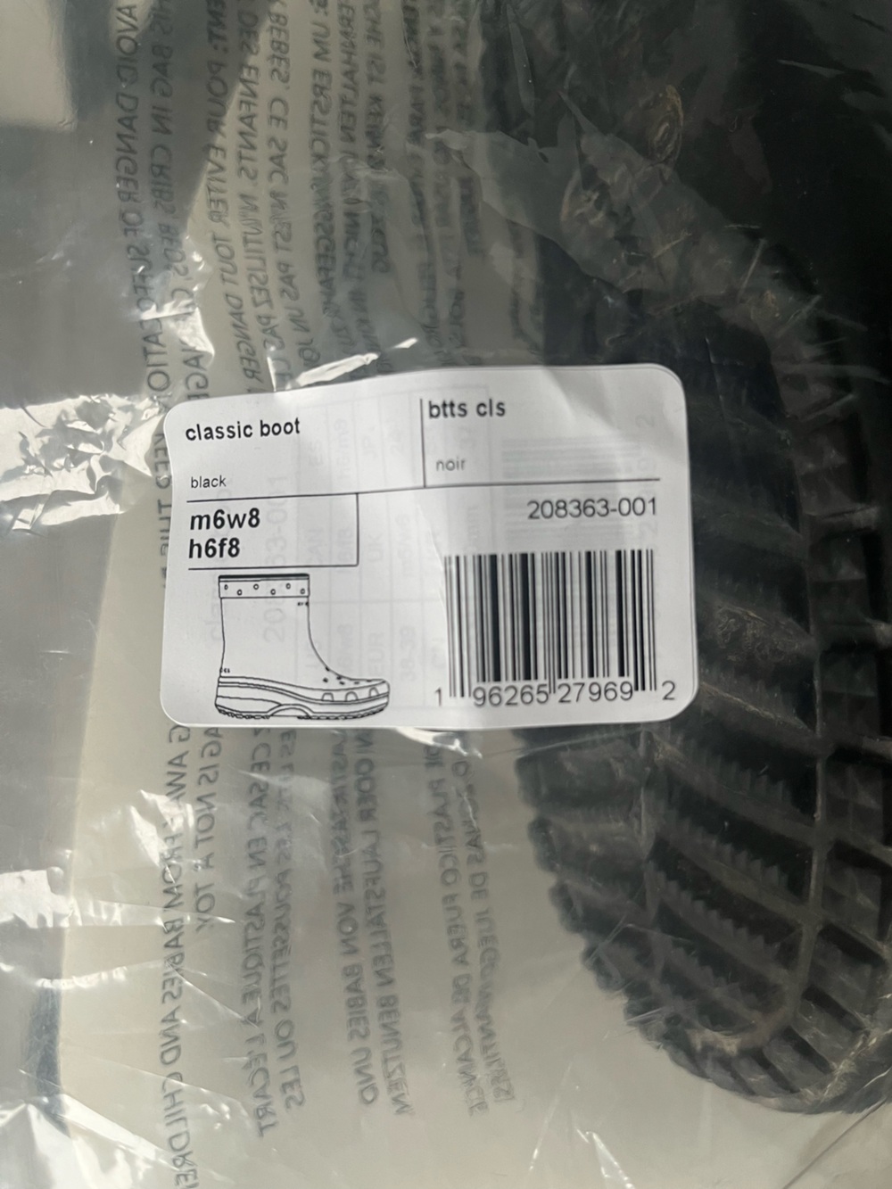 Crocs Classic boot, w8/m6 - Picture 6 of 7